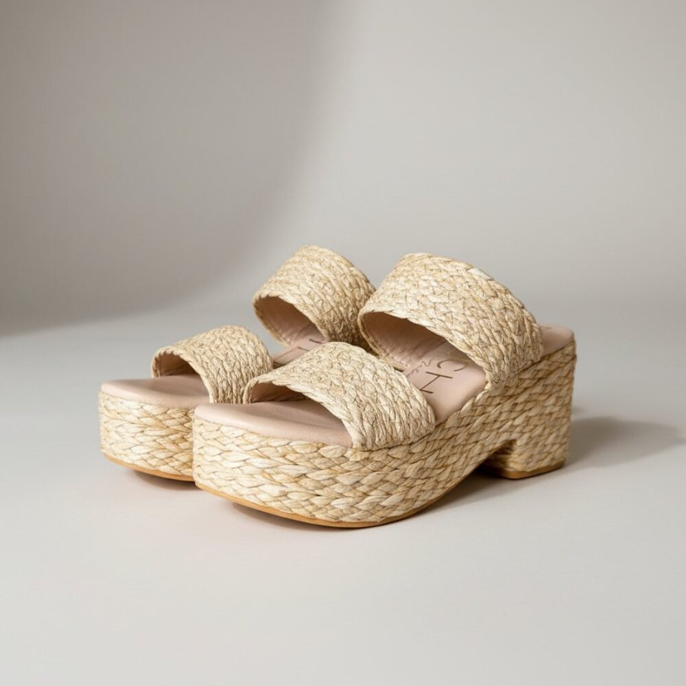 BEACH by Matisse Platform Wedges Size: 7– Boho Luxe- Coastal Cowgirl- Resort